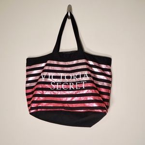 Victoria's Secret Foiled Striped weekender Tote